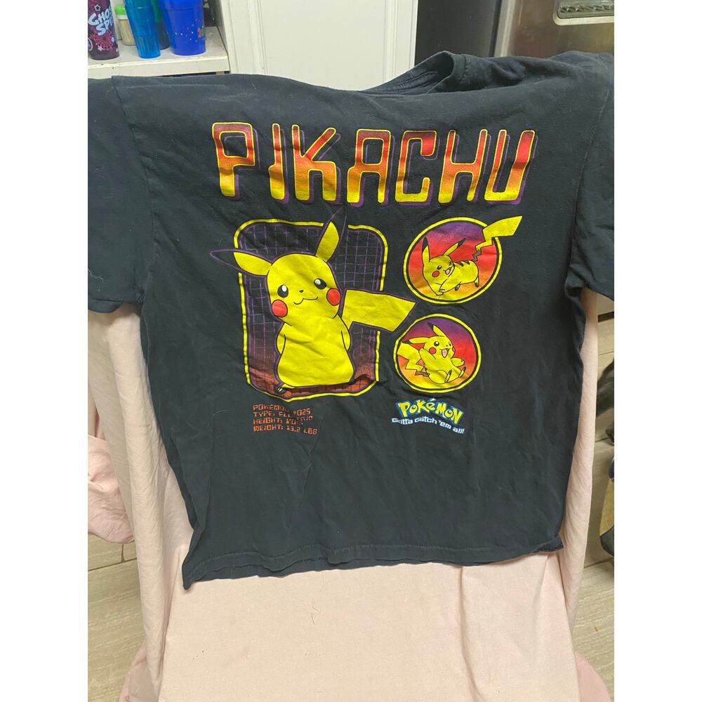 Black Pokémon Pikachu Shirt Size Large